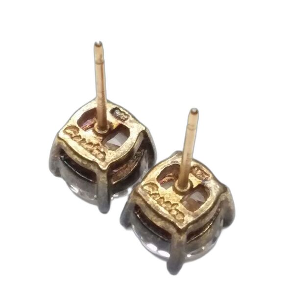 CAROLEE silver CZ stud earrings norm core classic capsule modest clear elegant - Picture 3 of 6